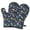 Pioneer Flower Floral-1, variant on Pioneer Flower Floral Print Pattern Oven Mitt 2-Pack Set, Heat Resistant Kitchen Gloves, 7.7" X 12"