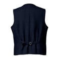 thumbnail image 6 of Jerdar Men's Solid Lapel Waistcoat, Single Breasted Multi Pocket Sleeveless Vest Formal Casual Suit Vest for Wedding Party, 6 of 7