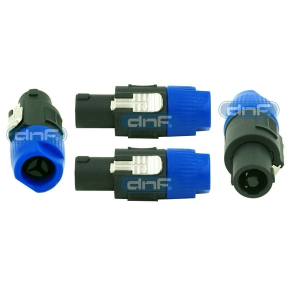 4 Pack 4 Pin 4 Pole Speaker Conductor Male Audio Plug Speakon Connector Adapter