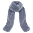 thumbnail image 4 of ManxiVoo Plush Faux Fur Collar Scarf Womens Winter Warm Wrap Fluffy Dressy Shawl for Formal Events Evening Party Fashion Accessories Grey, 4 of 4