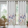 thumbnail image 5 of Outdoor Curtains for Patio Waterproof, Spring Floral Outdoor Privacy Panels Grommet, Summer Botanical Flowers Vintage Blackout Outside Curtains for Porch/Cabana/Pergola/Gazebo 54"x108", 1 Panel, 5 of 8