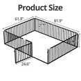 thumbnail image 5 of Queen Montessori Floor Bed with 20.6" High Safety Fence& Anti Collision Cotton, Metal Floor Bed with Slats, Black, 5 of 7