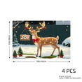 thumbnail image 4 of JOOCAR Christmas Reindeer with Joy Sign Linen Table Mats Set of 4 for Home Kitchen Table Decor 12x18 inch, 4 of 5