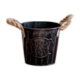 thumbnail image 3 of AYktou Vintage Galvanized Flower Buckets, Metal Planter Tubs Flower Pots with Rope Handles, Farmhouses Hanging Bucket Rustproof Flowerpot for Indoor Outdoor Garden Patio Party Wedding Home Decor, 3 of 7