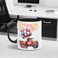 thumbnail image 4 of Vintage Patriotic Cocker Spaniel 4th of July Independence Memorial Day 11oz Accent Two-tone Mug Cockers Dog Lover Gifts Coffee Tea Cup - 01006, 4 of 5