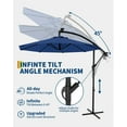 thumbnail image 3 of 10FT 360° Cantilever Umbrella with Base, Outdoor Offset Design with Infinite Tilt, Fade-Resistant Canopy for Deck Pool Garden, 3 of 7