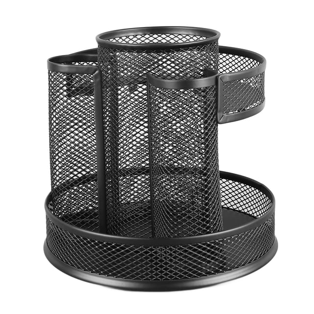 Organizador de Escrito Giratorio, Soporte de LÁPIZ DE LÁPIZ GIRATORIO DE ESTILO DE MALLA MULTI PROPÓSITO PARA OFICINA