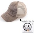 thumbnail image 2 of Ponycap Messy High Bun Ponytail Adjustable Glitter Mesh Trucker Baseball Cap, 2 of 5