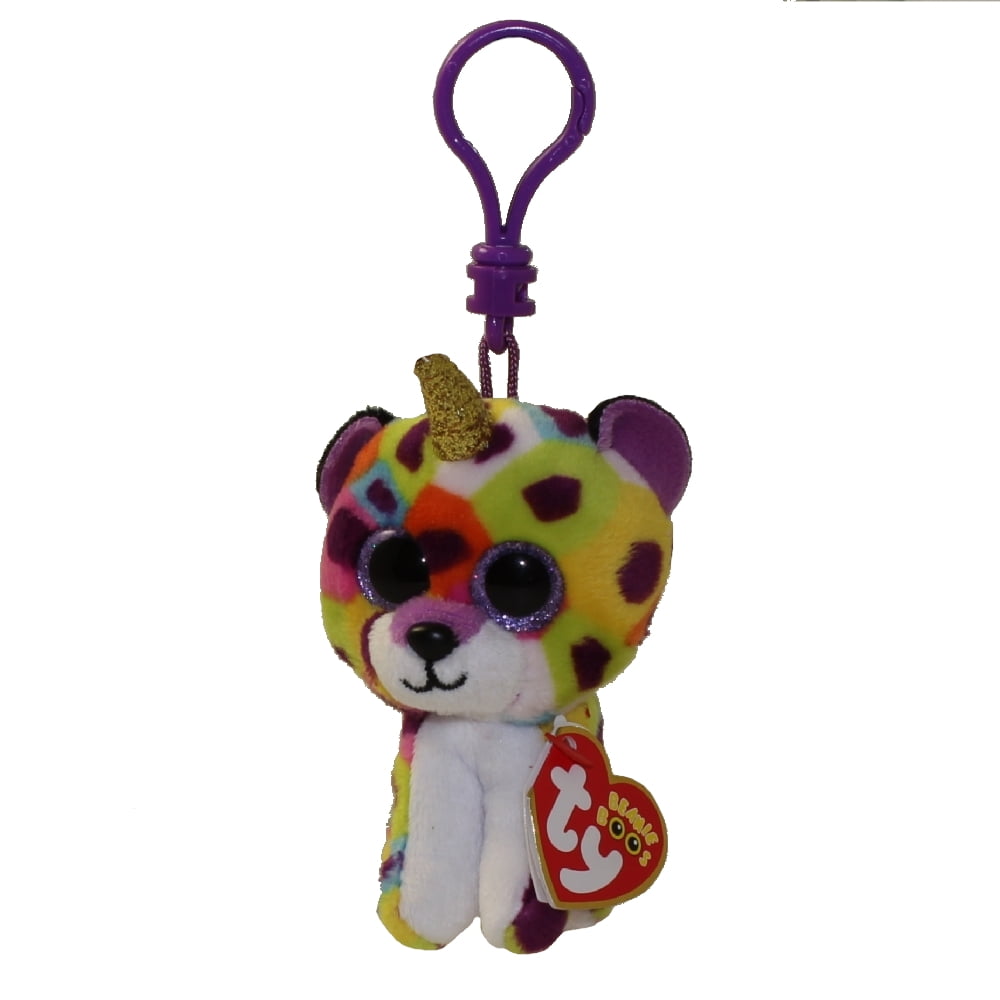 2 Pack TY Beanie Boo's Collection 3" Glitter Eyes Rusty Raccoon Key Chain 