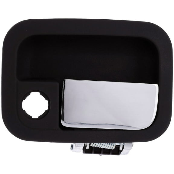 Dorman 760-5403 Front Driver Side Exterior Door Handle for Specific Kenworth / Peterbilt Models, Chrome Lever and Black Housing