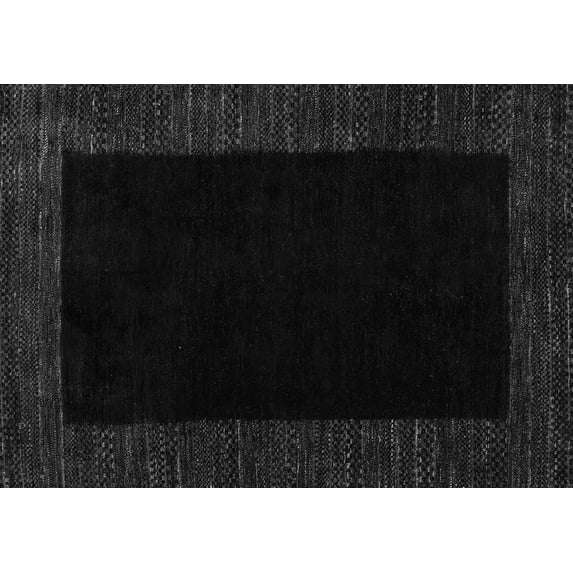 Ahgly Company Indoor Rectangle Abstract Gray Modern Area Rugs, 2' x 4'