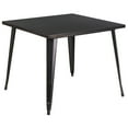 thumbnail image 2 of BizChair Commercial Grade 35.5" Square Black-Antique Gold Metal Indoor-Outdoor Table, 2 of 3