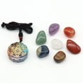 thumbnail image 4 of HeroNeo Natural 7 Chakra Gemstones Pendant Necklaces Healing Stones Kit Jewelry for Yoga, 4 of 12
