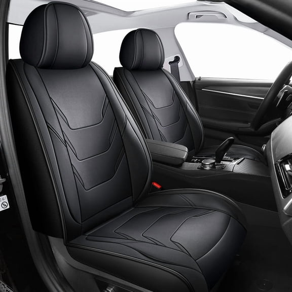 WRWolf Seat Covers Full Set Fit for Kia Sorento 2007-2021 Leather Seat Covers Waterproof Seat Protectors Automotive Seat Cushion with Airbag Compatible (5 Seats, Black)