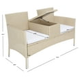 thumbnail image 3 of SAFAVIEH Viora Outdoor Patio Loveseat, Beige/White, 3 of 17