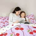 thumbnail image 5 of Feelyou Cute Cherry Fruit Full Size Comforter Sets, Teen Kid Boy Girl Bedding Sets, 3pcs, 5 of 8