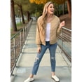 thumbnail image 5 of Women'S Barn Jacket Casual Coat Zip Up Spring Fall Clothes with Pockets Camel Color S, 5 of 7