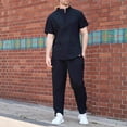 thumbnail image 1 of Ensemble Décontracté Mode Homme Confortable Manches Courtes Col Rabattu, 1 of 3