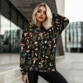 thumbnail image 4 of FOR U DESIGNS Butterfly Mushroom Hooded Pullover Sweatshirts for Women Size L Long Sleeve Oversized Hoodies Tops for Women Trendy Graphic Hoodie Pullover Winter, 4 of 7