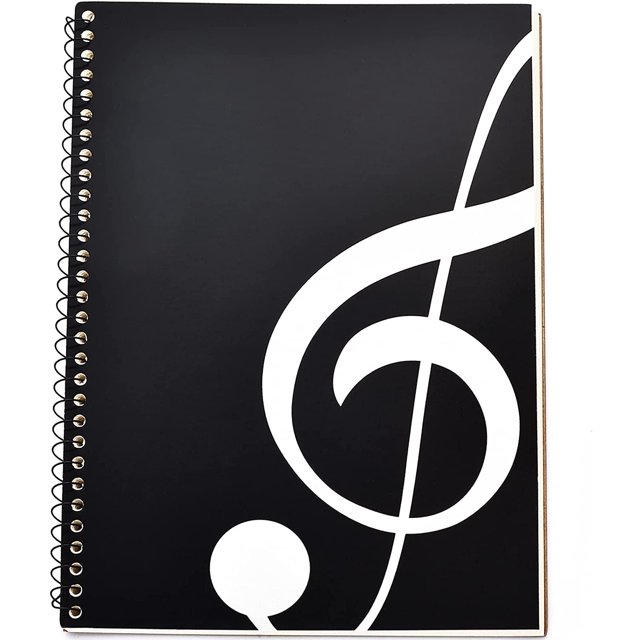 Cuaderno de notas con partituras en blanco para composición musical, 50 páginas, 26 x 19 cm
