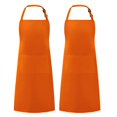 thumbnail image 2 of Abbracc 2 Pieces Apron with Large Pockets Waterproof Oil Clothes Protector 70x78cm Orange, 2 of 9