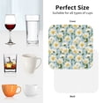 thumbnail image 5 of Drink Coasters, White daisy -PVC Leather Coasters Sets of 4 for Tabletop Protection - Bar Accessories, Coasters for Drinks Cup Aesthetic Coasters Home Office Decor Square, 5 of 5