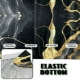 thumbnail image 4 of SCRAWLGOD Marble Print Golden Black Dustproof Futon Covers, Cozy Sofa Bed Slipcovers, Mattress Cover for Futon Sofa Bed, Armless Sofa Cover with Elastic Bottom for Pets, Dogs, 4 of 7