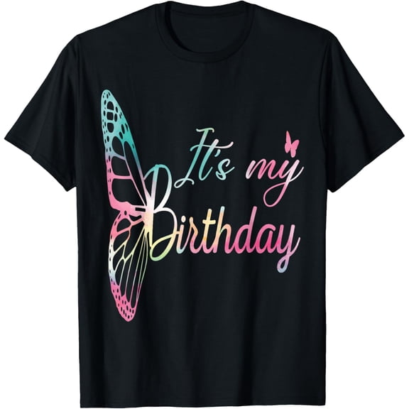 its my birthday shirt, birthday shirts for women T-ShirtMen and women, Black T-shirt, size: Extra large