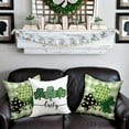 thumbnail image 3 of St Patricks Day Pillow Covers 20x20 Lucky Clover Throw Pillow Clover Cushion Case Decoration for Sofa Couch, 3 of 6