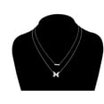 thumbnail image 2 of Fine Silver Plated Double Necklace Set with Simulated Diamonds Adult, 2 of 5