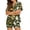 Yellow38, variant on Halloween Pajamas Halloween Print Waist Button Short Sleeve Pajamas for Women Set