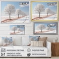 thumbnail image 4 of Designart "Winter Trees Grey and White Serenity II" Landscape Trees Floater Framed Canvas Print, 4 of 7
