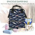 thumbnail image 5 of Kdxio Baby Diaper Backpack,Multi-Function Travel Backpack Nappy Bags,Nursing Bag, Fashion Mummy,Roomy Waterproof for Baby Care(Sardine), 5 of 6