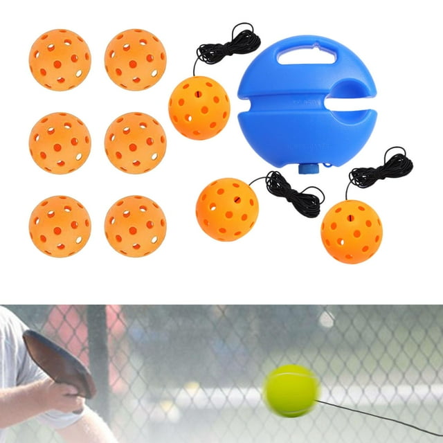 Colaxi Pickleball Trainer Baseboard with Pickleball Ball for Sports Exercise Player Orange Ball