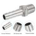 thumbnail image 4 of Uxcell 3/8" Hose Barb x 1/4" PT Thread 304 Stainless Steel Barb Hose Fittings, 2 Pack, 4 of 6