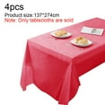 thumbnail image 2 of 4Pack Plastic Tablecloths 54" x 108" Party TableCloths Disposable for Party Birthdays Weddings Christmas Buffet Table, 2 of 5