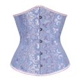 thumbnail image 1 of Corsé de moda para mujer, corsé con varillas debajo del busto y brocado, corsé moldeador de cintura con clip en la cintura de jacquard, 1 of 4