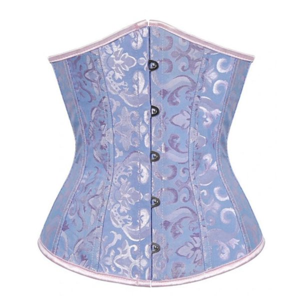 Corsé de moda para mujer, corsé con varillas debajo del busto y brocado, corsé moldeador de cintura con clip en la cintura de jacquard