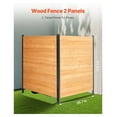 thumbnail image 2 of Wooden Privacy Fence 2 Panel Set - 38"W x 42"L Outdoor Screen - AC Cover, Garden Decor, Solid Wood Panel Fencing for Yard & Patio, 2 of 7