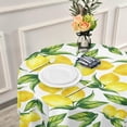 thumbnail image 6 of Coolnut 60" Lemon Round Tablecloth, Waterproof Tablecloth Stain Resistant and Wrinkle Decorative Patio Table Cloths for Kitchen Dinning Room Party Home Garden Picnic, 6 of 7