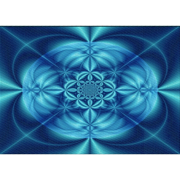 Ahgly Company Machine Washable Indoor Rectangle Transitional Blueberry Blue Area Rugs, 5' x 7'