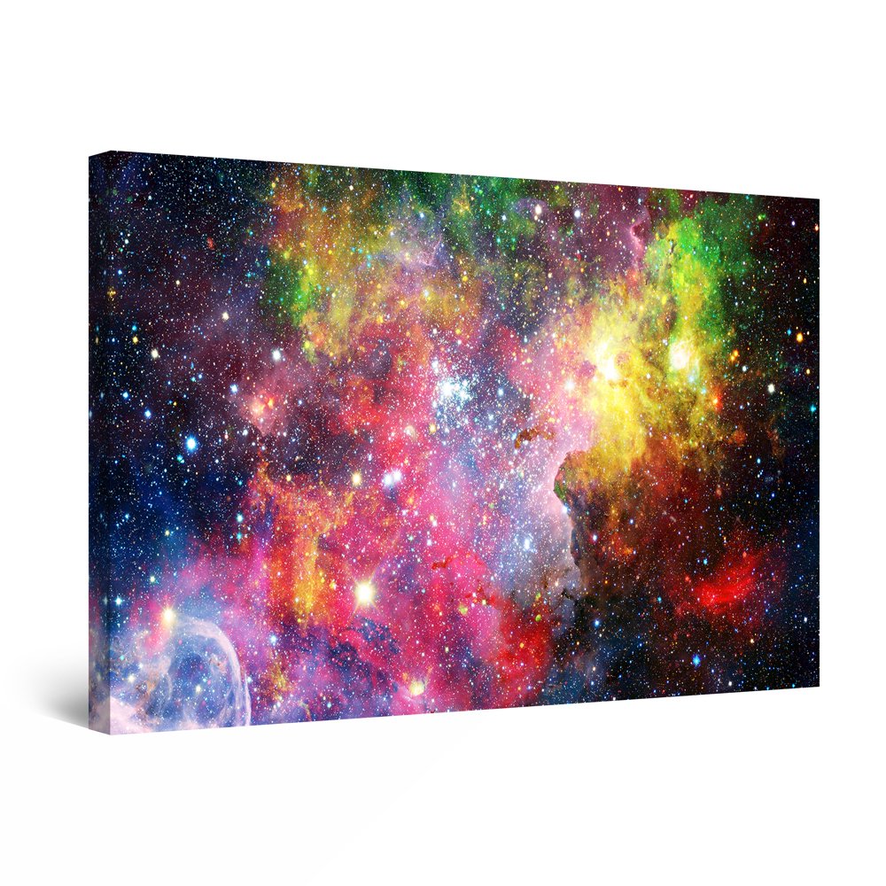 Startonight Canvas Wall Art Abstract Multicolor Galaxy, Purple Dream