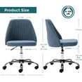 thumbnail image 5 of Armless Office Chair Cute Desk Chair, Modern Fabric Home Office Desk Chairs with Wheels Adjustable Swivel Task Computer Vanity Chair for Small Spaces, 5 of 5