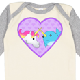 thumbnail image 4 of Inktastic Unicorn and narwhal cute couple Boys or Girls Long Sleeve Baby Bodysuit, 4 of 5