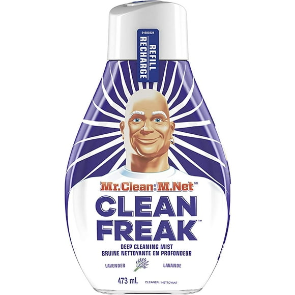 Mr Clean Nettoyant Tout Usage Spray Nettoyant pour Surfaces Clean Freak Deep Cleaning, Recharge Lavande Fébrile, 473 ml