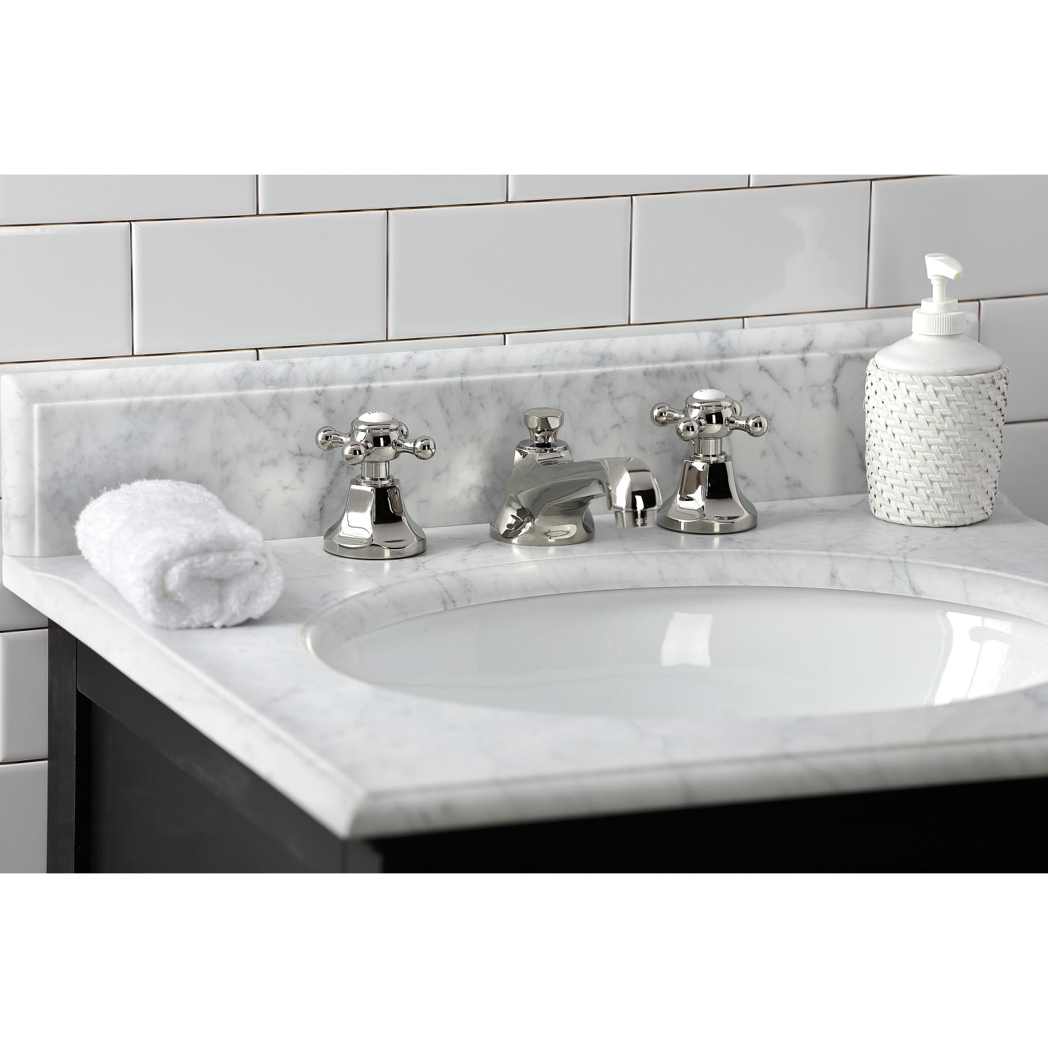 Kingston Brass KS4466BX 8 in. Widespread Bathroom Faucet, Polished Nickel