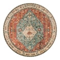 thumbnail image 5 of Wonnitar Boho Tribal Round Rug 6' Washable Area Rug, Non Slip Ultra Soft Vintage Large Circle Carpet for Living Room Bedroom Kitchen Office Laundry Room, Red, 5 of 8