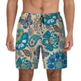 thumbnail image 3 of Uemuo Vintage Floral Butterflies Pattern Mens Swim Trunks Quick Dry Board Shorts with Mesh Lining, Stretch Beach Shorts Quick Dry No-Chafing Board Shorts-X-Large, 3 of 9