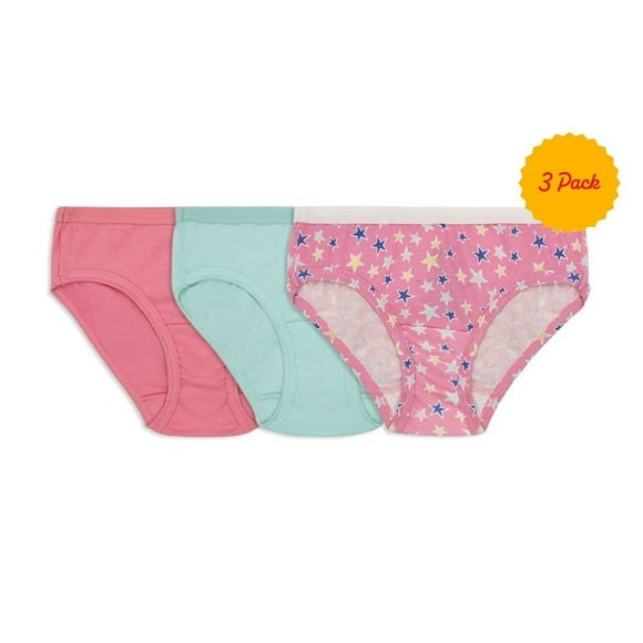 Hipster Fruit of the Loom para Niña, Algodón Premium Multicolor 3 Piezas Talla 12