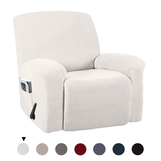 Funda de sofá reclinable elástica de color sólido con todo incluido, funda protectora sencilla para sofá, funda de sofá de tela gruesa, funda para sofá reclinable